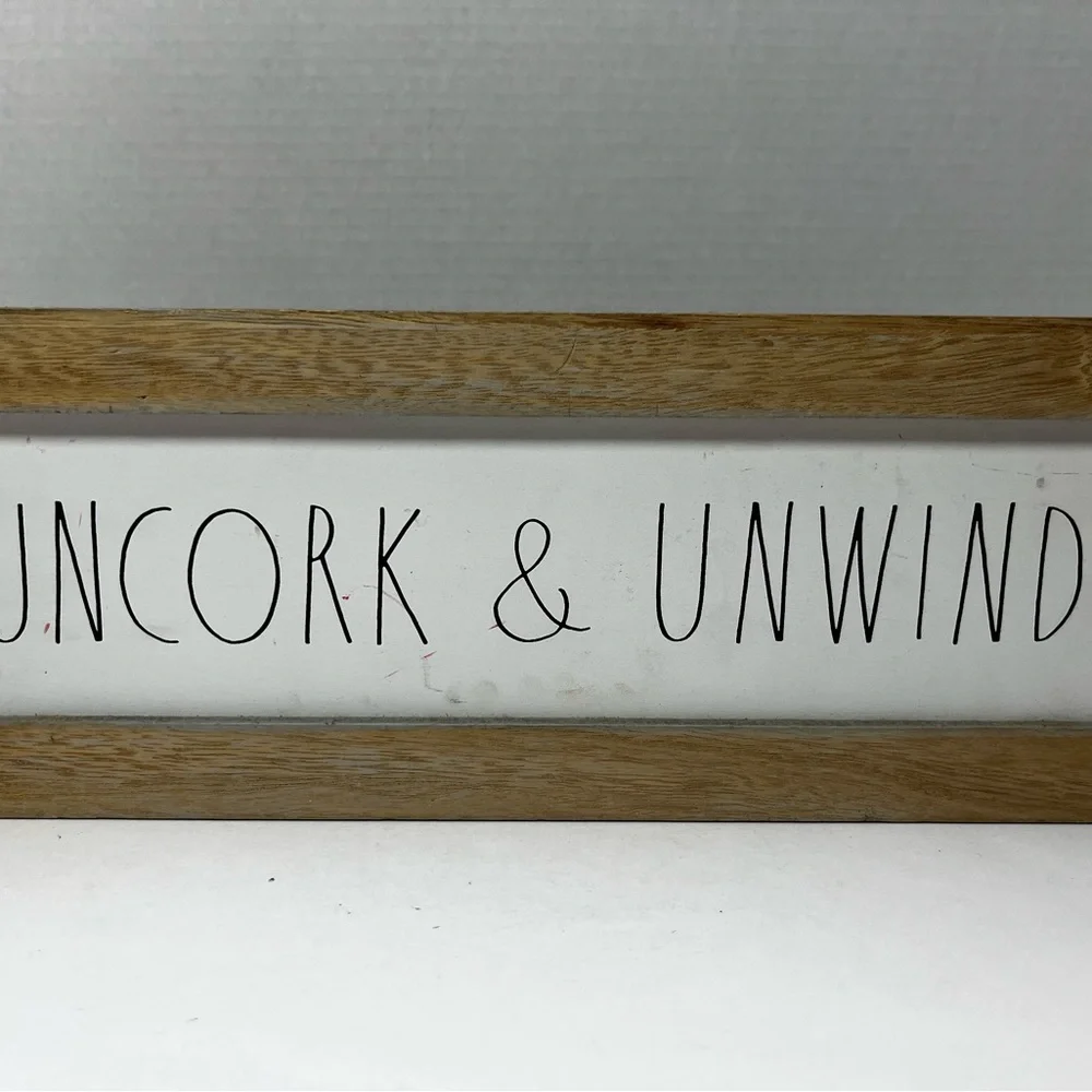 Rae Dunn - UNCORK & UNWIND - Wood